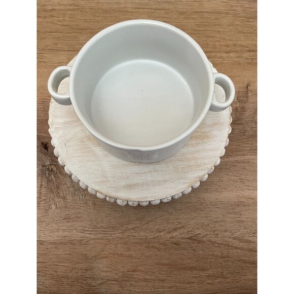 VHTF NWOT Rae Dunn "Bake" White Ceramic Soufflé Dish Studio Collection - Picture 3 of 5